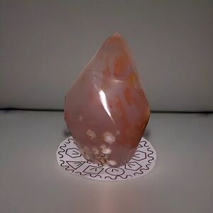 Carnelian Agate Flame Freeform Crystal | A Grade